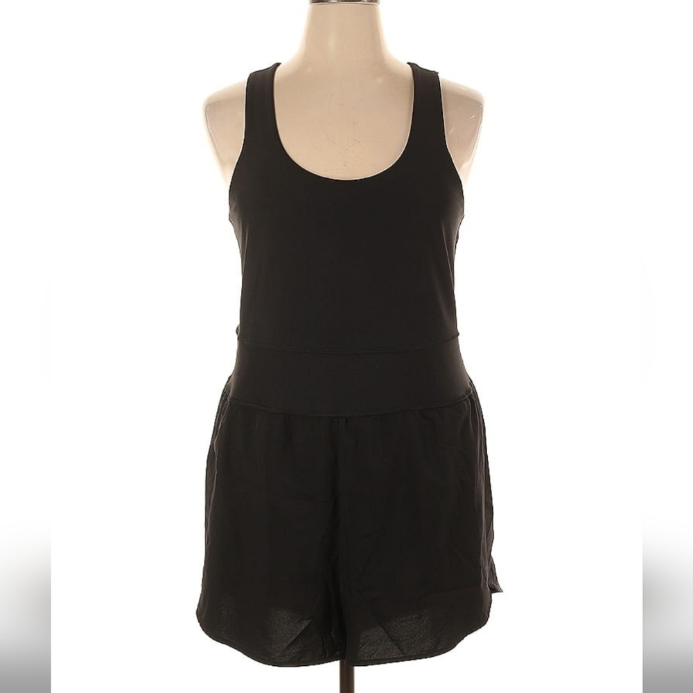 Women's Black Sleeveless Romper